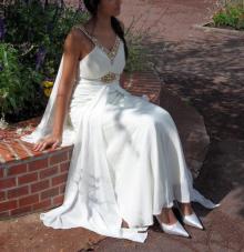 robe papillon blanc